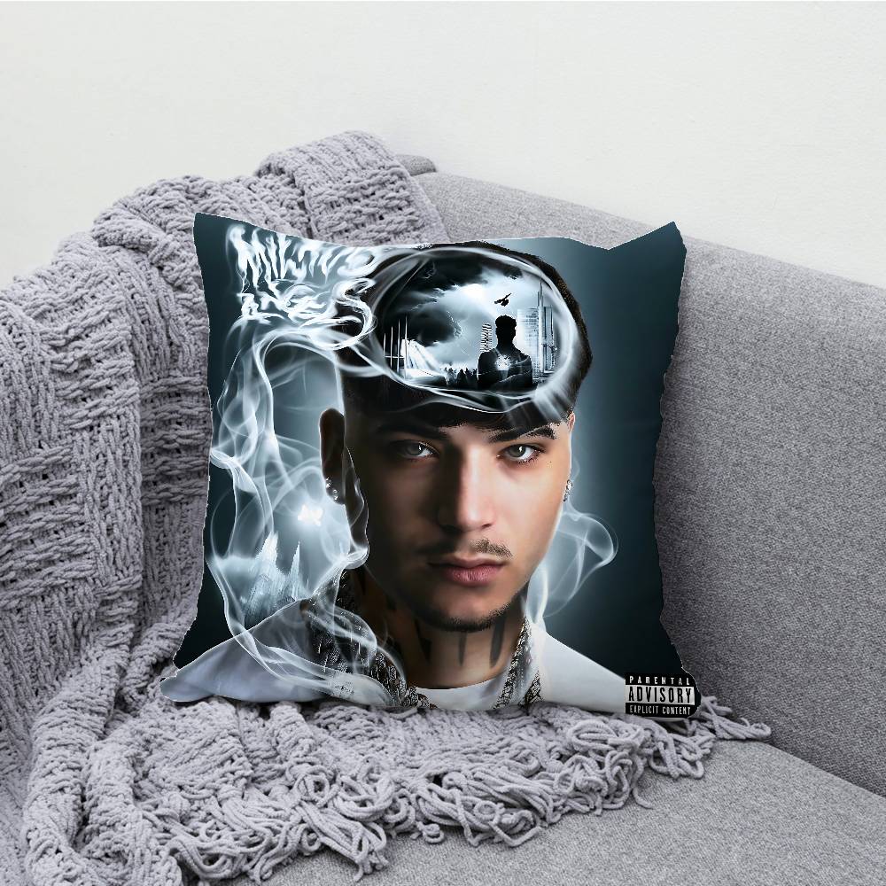 SANTANA MONEY GANG Sfera Ebbasta Throw Pillow Case For 45x45cm 55x55cm 30x30cm Square Car Pillowcase Home Bedchamber Decor Gift