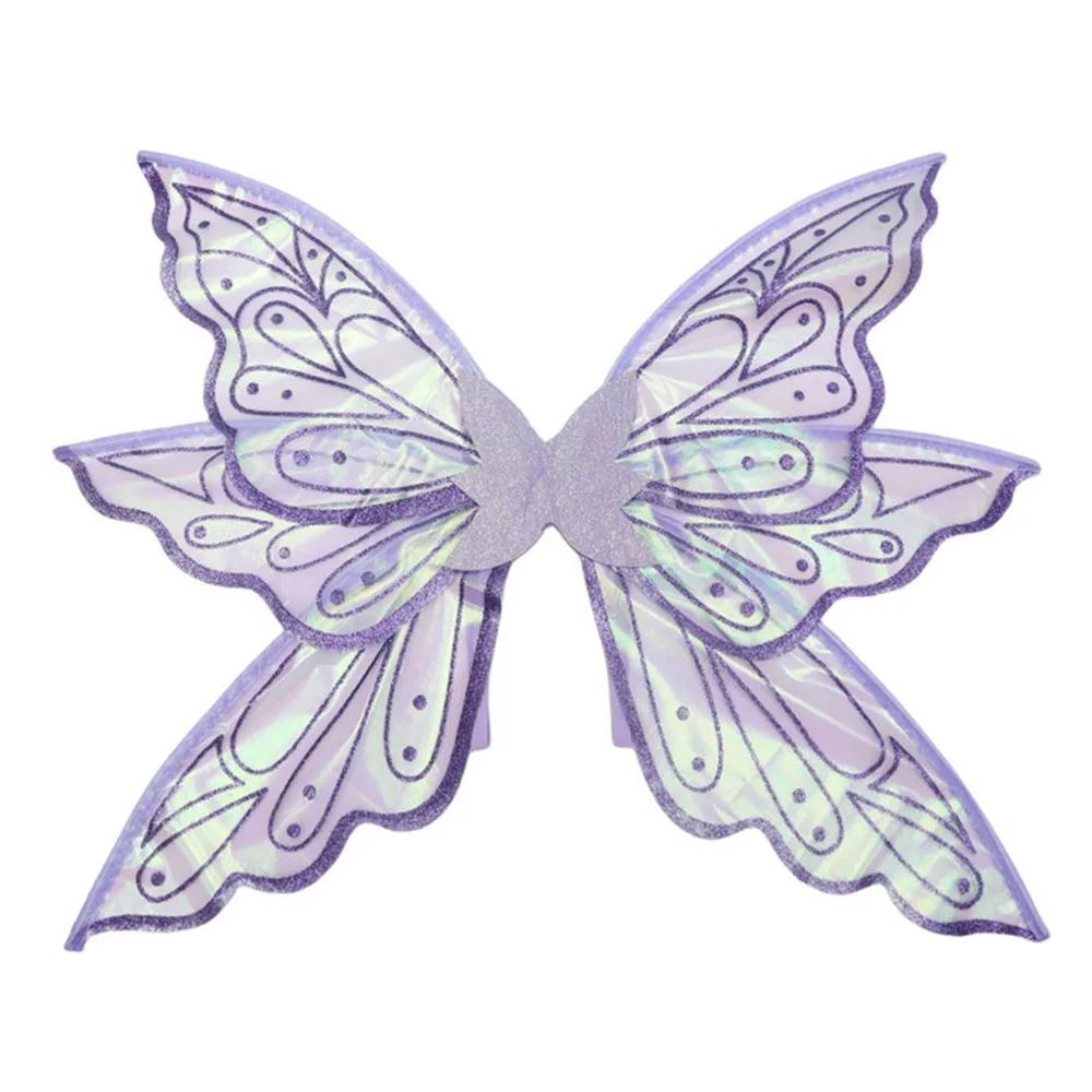 Fairy Wings Organza Butterfly Wings for Girls Sparkling Angel Wings Fairy Costume for Halloween Dress Up Party Favor Gift