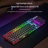 AULA Tarantula Wired Silent Keyboard: Mechanical Feel & Cool Lighting for Office/Desktop