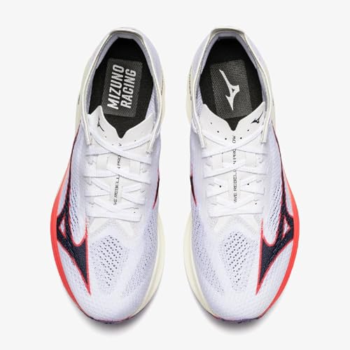 Mizuno Wave Rebellion Pro Low Running Shoes, White, Navy, and Pink, Size 26.5 cm, 2E
