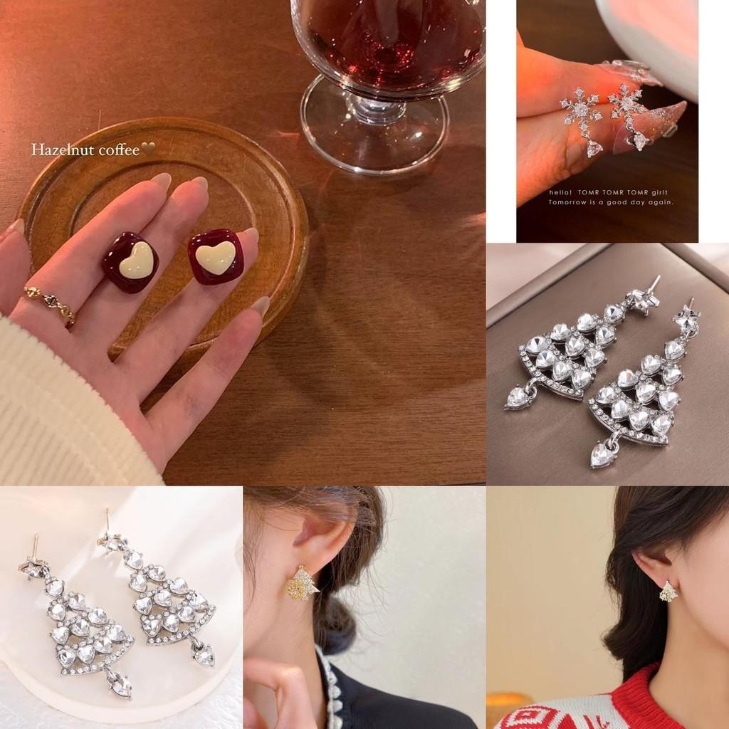 Christmas Lady Earrings Fashion Casual Delicate Elegant Alloy Earrings Gift