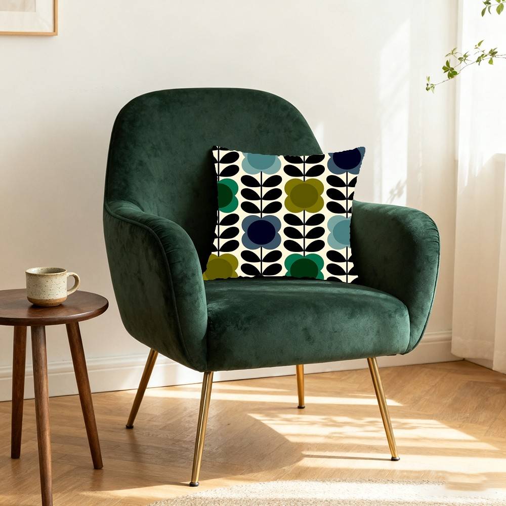 O-Orla Kiely Flower Pillow Case Cushion Cover Polyester Pillowcase Decorative Sofa Cushion Pillowcase Home Decor