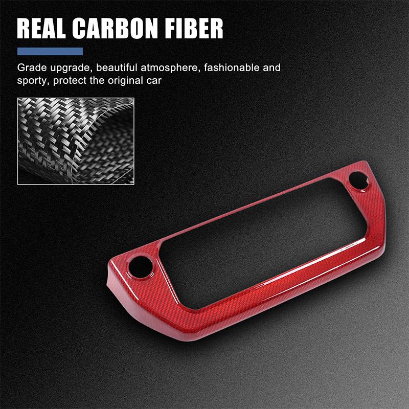 For Land Rover Defender 2020-2024 Real Carbon Fiber Center Console Gears Air Conditioning Mode Frame Cover Trim Stickers