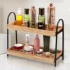 2 Tier Bathroom Countertop Storage Rack Kitchen Sink Washbasin Vanity Organizer for Cosmetic Skincare Perfume Shelf