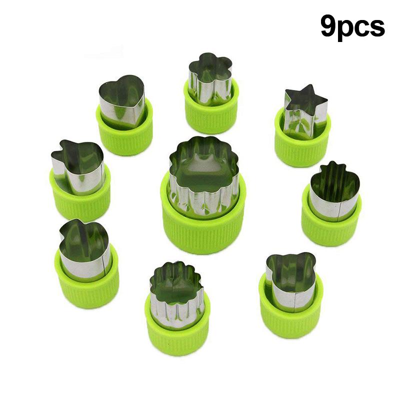 6/9 st Portabla Matlagningsverktyg Grönsaksskärare Plast Handtag Rostfritt Stål Frukt Skärform Köksredskap