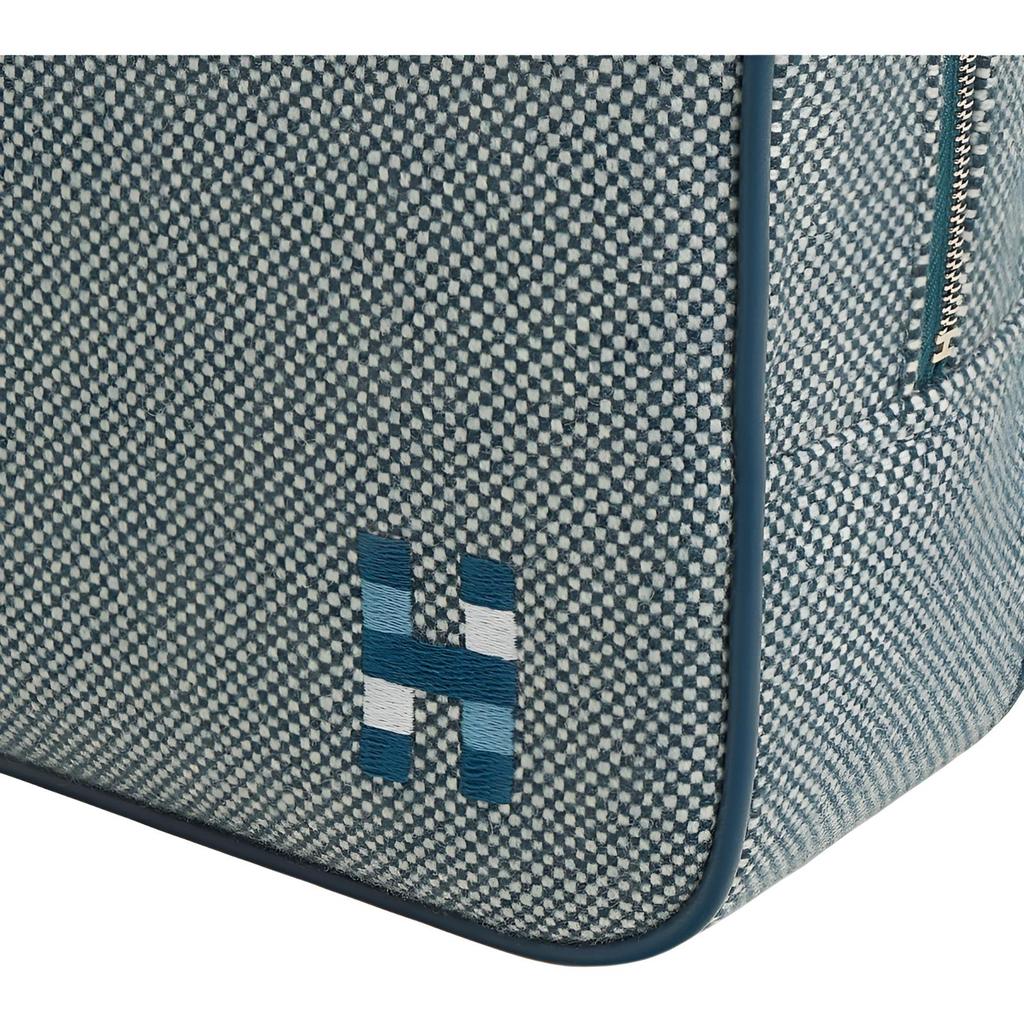 Hermes H Knight Chapter 28 Silver Buckle Merino Wool Travel Storage Bag Large Unisex bags Navy-Blue H103977MV04