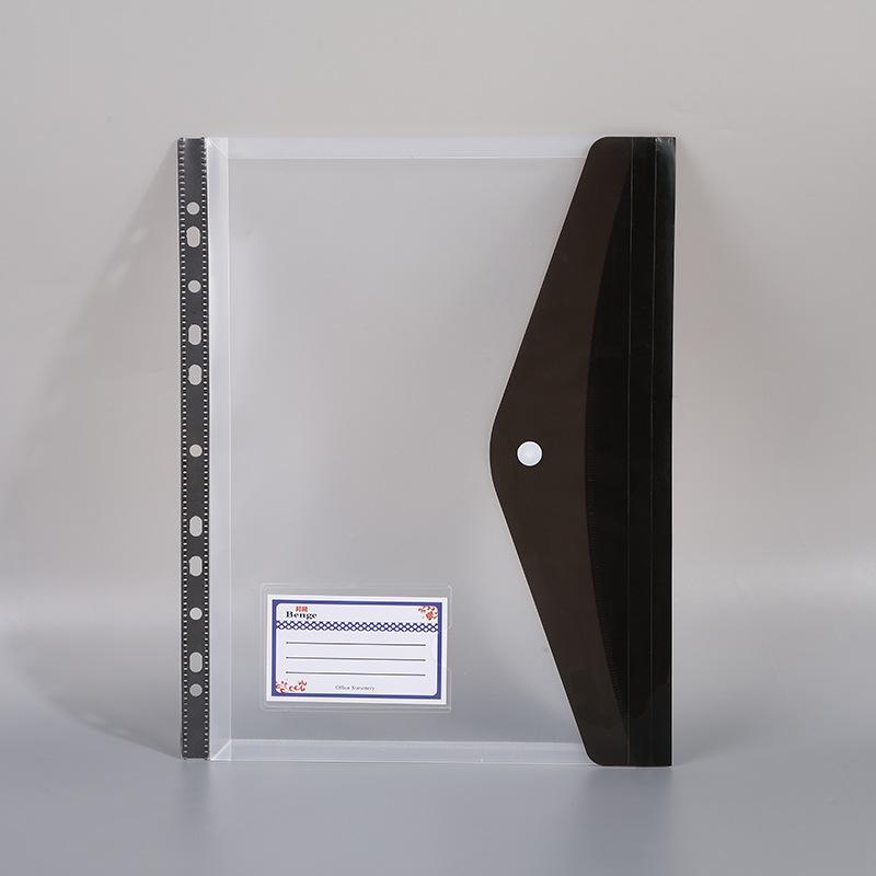 Przezroczysta kolorowa torba na dokumenty A4 dla studentów z wizytownikiem