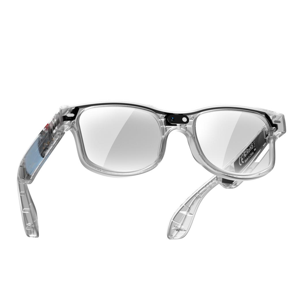 AI Smart Glasses with Camera 8MP WiFi   5.4 Smart Translation Glasses with Replaceable Lenses for Music and Calls Travel Business