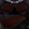 Winter Plush Car Seat Cushion Without Backrest Three-piece Set, Short Plush Warm Single Seat Anti-slip Plush Cushion for Rex Rabbits