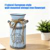 Farmhouse Decors Iron Flower Vases Shabby Chic Milk Can Storage Jugs Metal Planter With Handle For Kitchen Home Decors