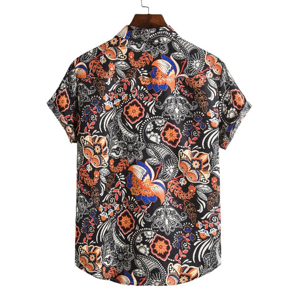 Hombre Camisas Cárdigan Manga Corta Hawaiian Beach Floweroc Hombre Camisas Cárdigan Manga Corta Hawaiian Beach Floweroc