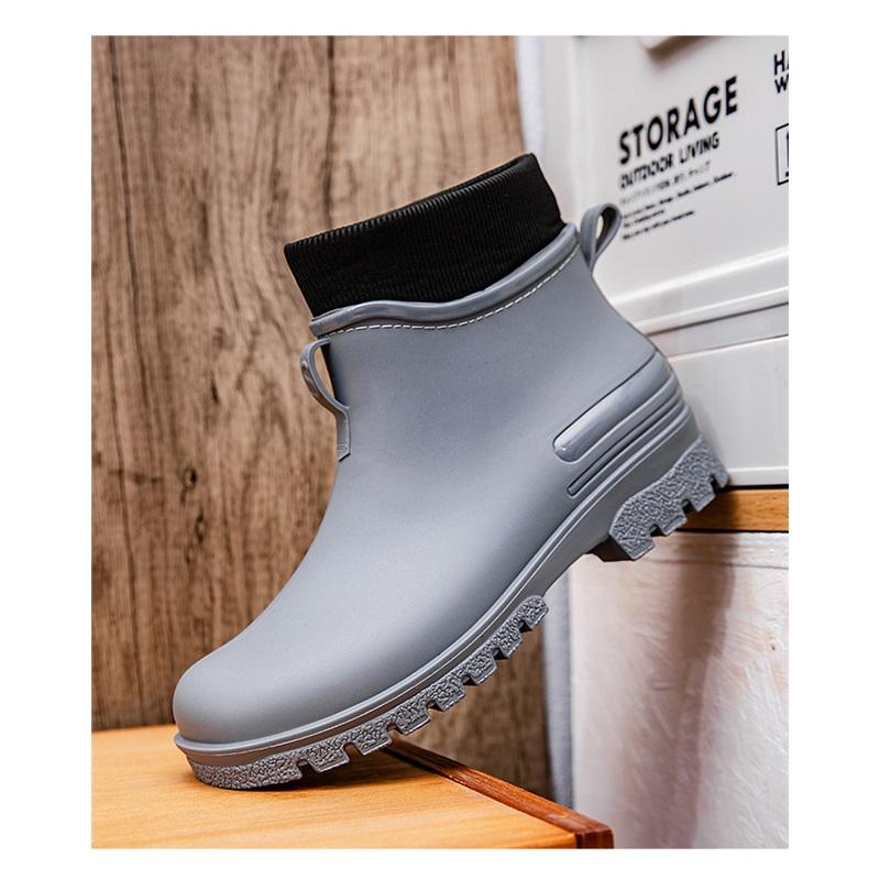 Short Rain Boots Waterproof Non-slip Ankle Rubber Shoes For Outdoor Work Kitchen