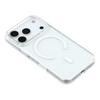 JAUCASE For iPhone 17 Pro Max Magnetic Case Clear PC Phone Cover with Rhinestone Lens Frame/AI Button