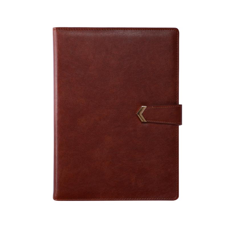 B5 Leather Business Notebook with Detachable Sleeve and Replaceable Core
