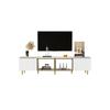Meuble TV - 170 Cm - Blanc - 4 Portes - Montage Mural Ou Vertical