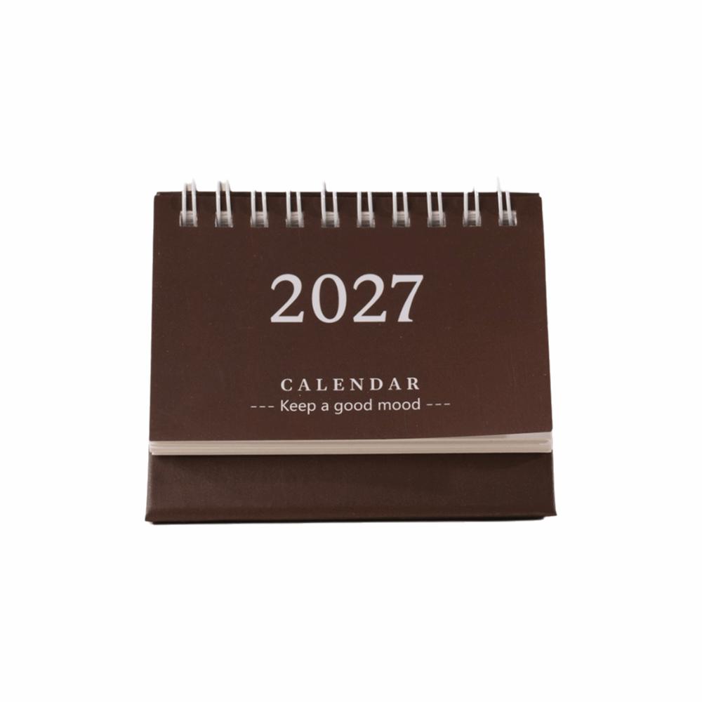 Mini Standing Calendar Coil Flip Calendar New 2027 Desk Calendar  Desk Planning