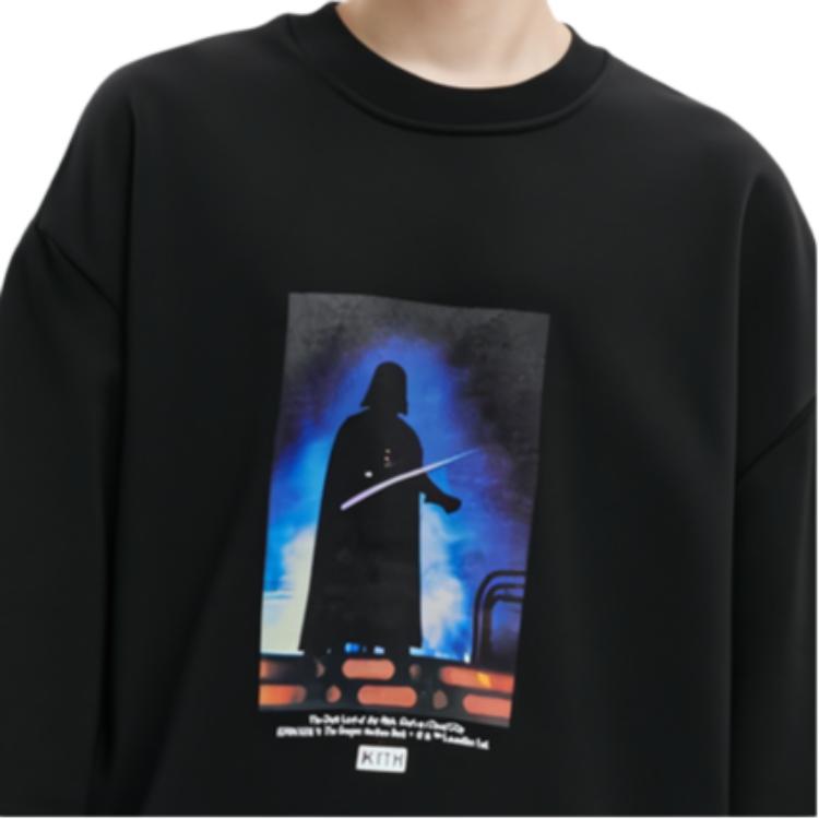 Kith For Star Wars Vader Crewneck Black Men Tops KHM030211-001