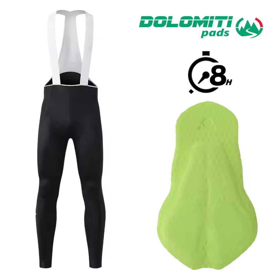 RION Men s Cycling Bib Pants Bicycle Trousers MTB Tights Road Pro Bike Bibs Windproof Italian Dolomiti Pads Autumn Clothing 6 8H EU Size-M