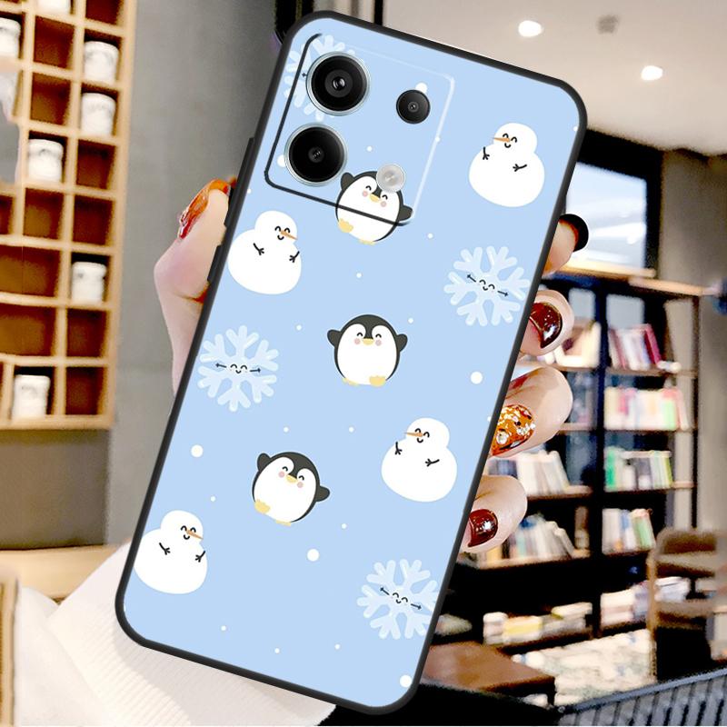 Cartoon Penguin For Xiaomi Redmi Note 14 Pro 12 11 9 10 13 15 Pro Plus Case For Redmi 15 10C 12C 13C 14C 15C
