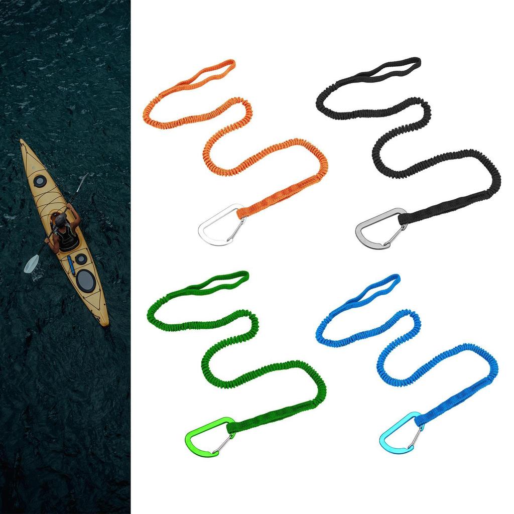 Kayak Paddle Leash Bungee Cord Kayak Rod Leashes for Surfing Boating Rafting