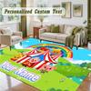 Crystal Velvet Square Rug Custom NameEl Payaso Plim Plim Pattern Non Slip Home Floor Decor Rug