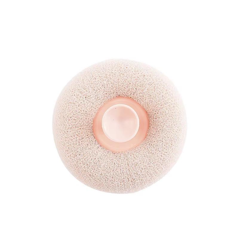 1pc/4pcs Circular Shower for Massage Mesh Bath Sponge Ball with Suction Cup Body Shower Cleaner Massage Bubbler Bathroom Tools