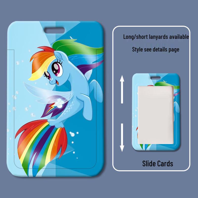 My Little Pony Cartoon Sliding Cover ID & Badge Holder for Students