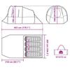 Tunnel Tent for 4 Persons Green Waterproof