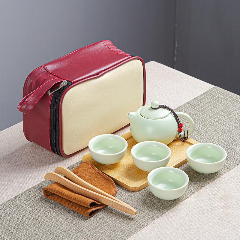 Tragbare Keramik Kuaike Tasse Ein Topf Zwei Tassen Reise Tee Set Haushalt Teekanne Teetasse Kleines Set Geschenke