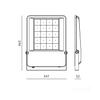 LED Floodlight 300W 5000K IP65 60° DIM Black LED US