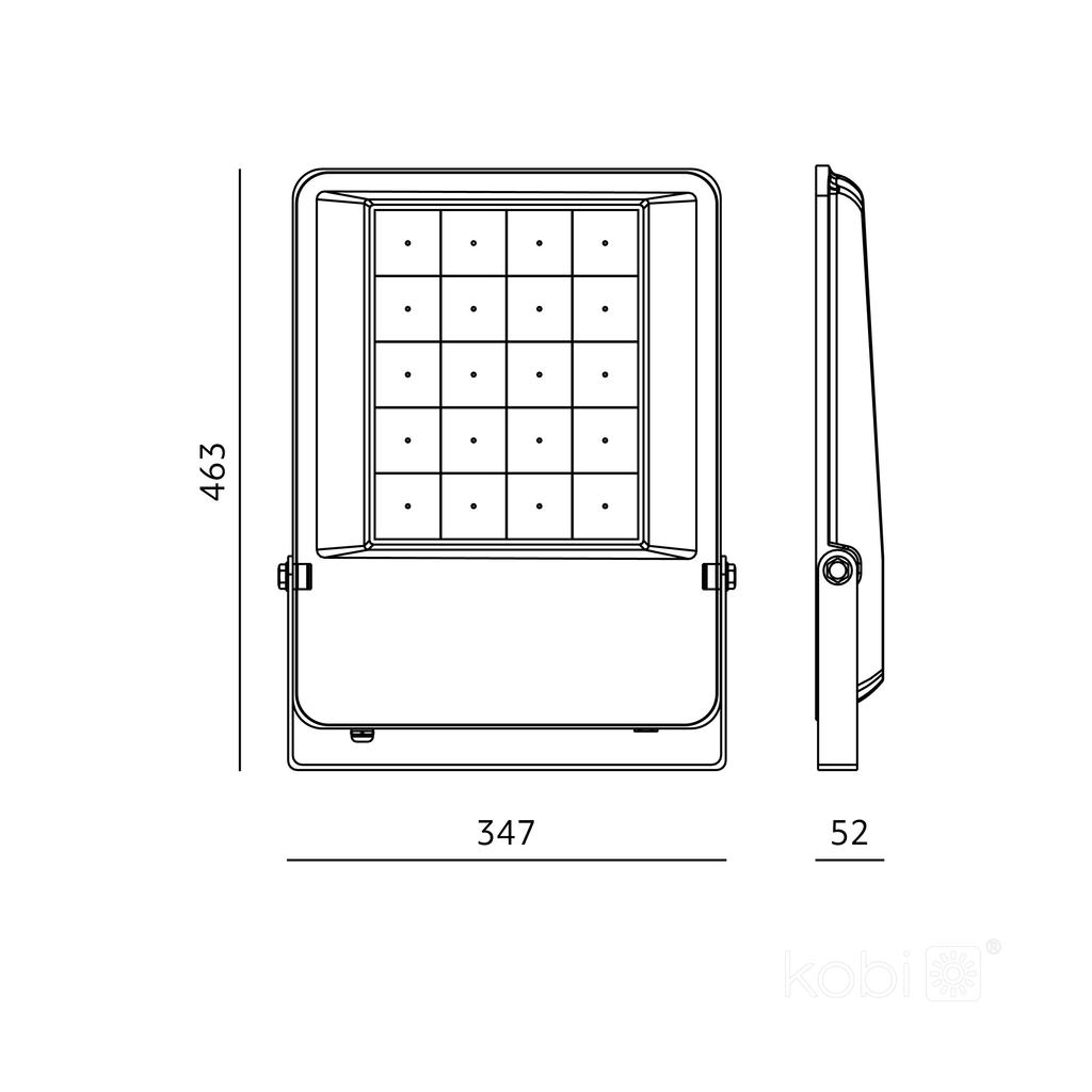 LED Floodlight 300W 5000K IP65 60° DIM Black LED US