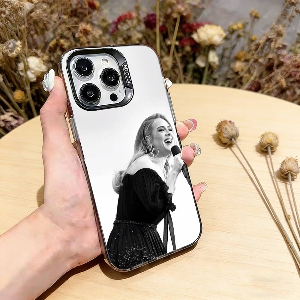 

Singer A-Adele Phone Case For iPhone 17,16,15,14,13,12,11 Plus,Pro Max,XS,Colored Silver Plated Inside Cover iPhone13