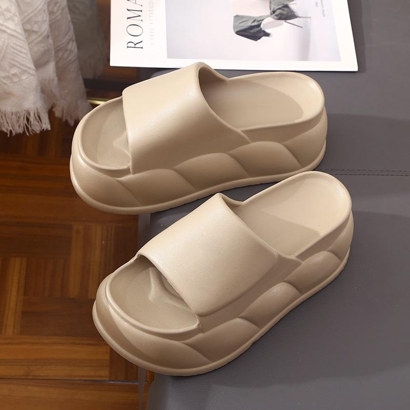 8 cm Super high heel slippers new women's clogs for summer platform elevated shoes woman outdoor slides chunky open toe slippers