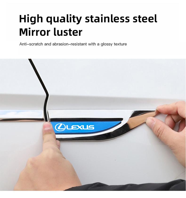 2PCS Metal Badge Fender Side Blade Emblem Sticker Auto Side Body Fender Decal Decorate Accessories For Lexus RX330 Fsport IS200