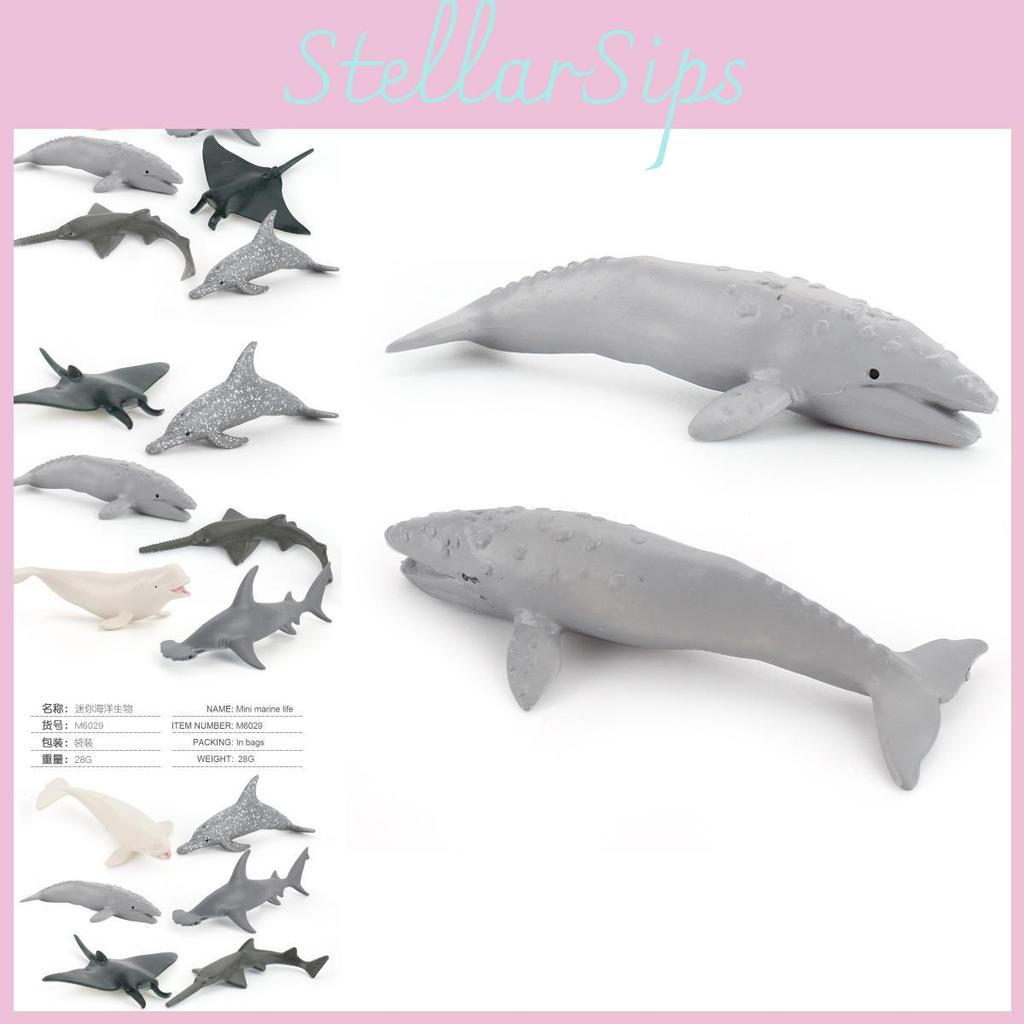 Pvc Ocean Life Dolphin Devil Fish Beluga Shark Realistic Model Collectible Display Figurine