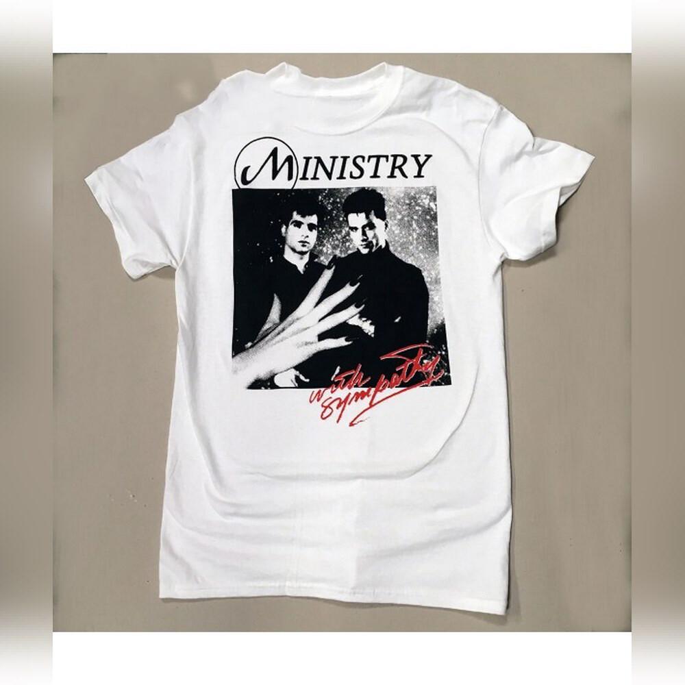 Vtg Ministry With Sympathy Album Cotton White Full Size Men Women Shirt Unisex T-Shirt M