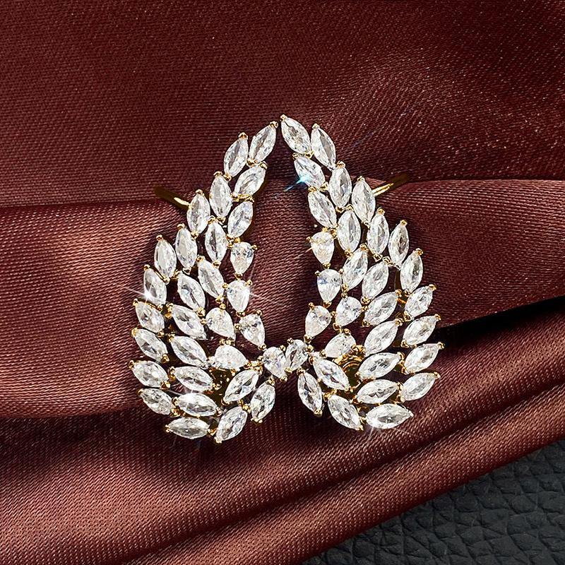 Gorgeous Women's Stud Earrings Full with Dazzling CZ Stone Sparkling Ear Piercing Earrings Party Jewelry Drop Shipping