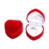 Heart Shape Finger Ring Ear Stud Jewelry Display Holder Storage Box Container