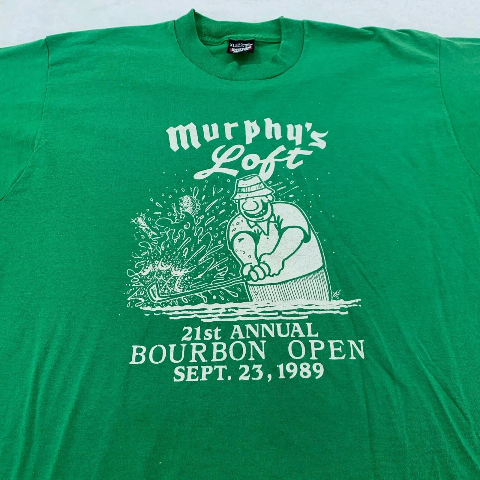 Vtg 1989 GOLF MURPHY S LOFT BLAKESLEE PENNSYLVANIA BOURBON OPEN T-Shirt L/XL 80s XL