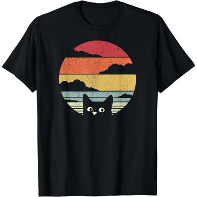 Cat Shirt. Retro Style T-Shirt