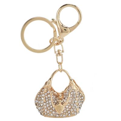 Rhinestone Keychain Ladies Handbag Shape Unique Jewelry Bag Purse Pendant Accessories