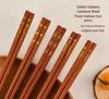 High-End Antibacterial Gilded Wooden Chopsticks - Single Use, Anti-mildew Home Portioning Chopsticks