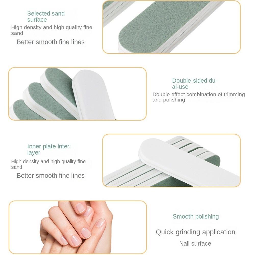 Mini Nail Polishing Strip Double-Sides Removing Traces Silver Ornament Petite Manicure Tool