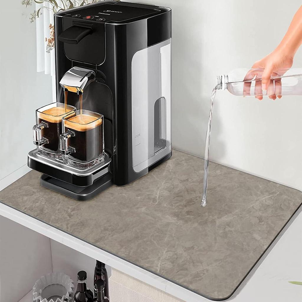 Minimalist Diatomaceous Earth Coffee Maker Mat: Heat-Resistant, Thickened, Waterproof, Stain-Resistant Kitchen and Table Drain Mat