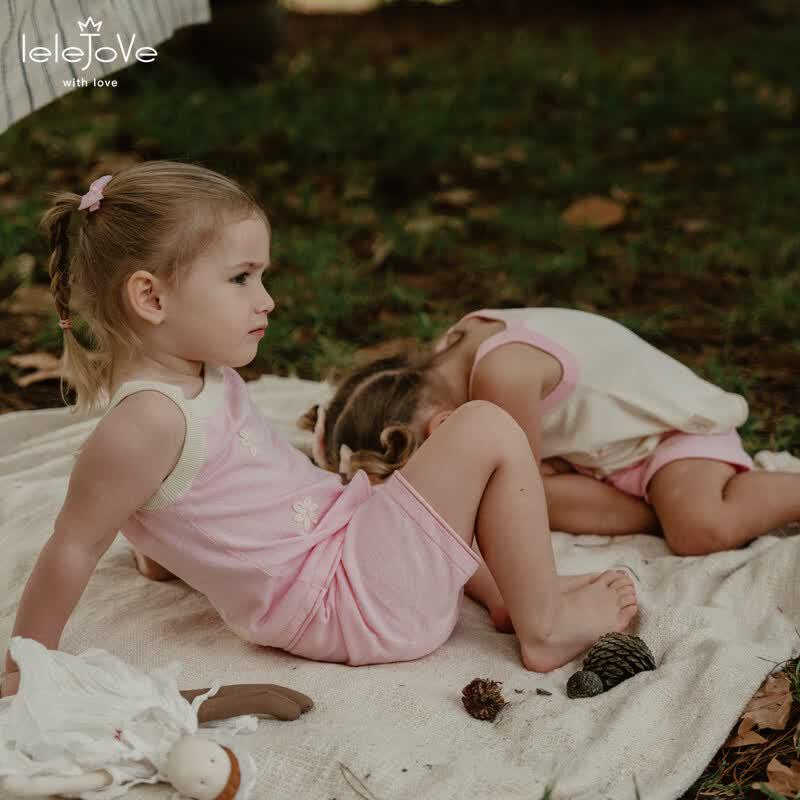 LELE JOVE Baby Girl 3D Knit Jacquard Shorts