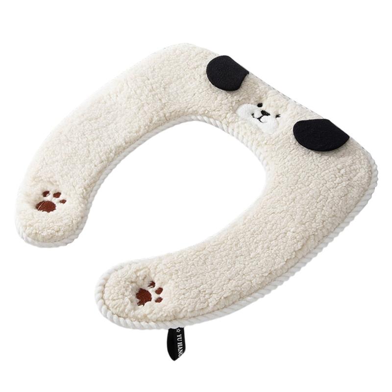 Toilet Cover Mat with Handle Bathroom Toilet Pad Cushion Stay Warm in Winter Stylish and Practical