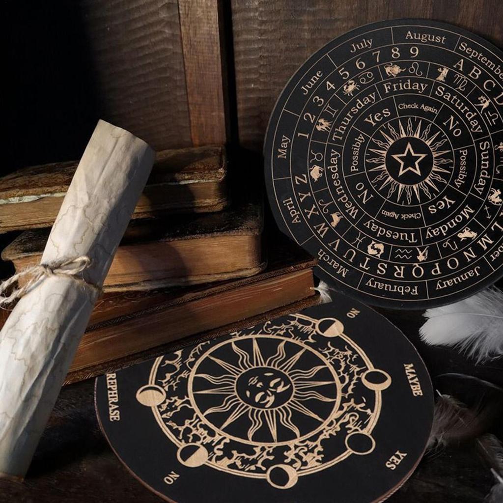 Spirit Board Wooden Decorative Message Planchette Boards With Letters Spirit Decorations Ouija Board Game For Themed