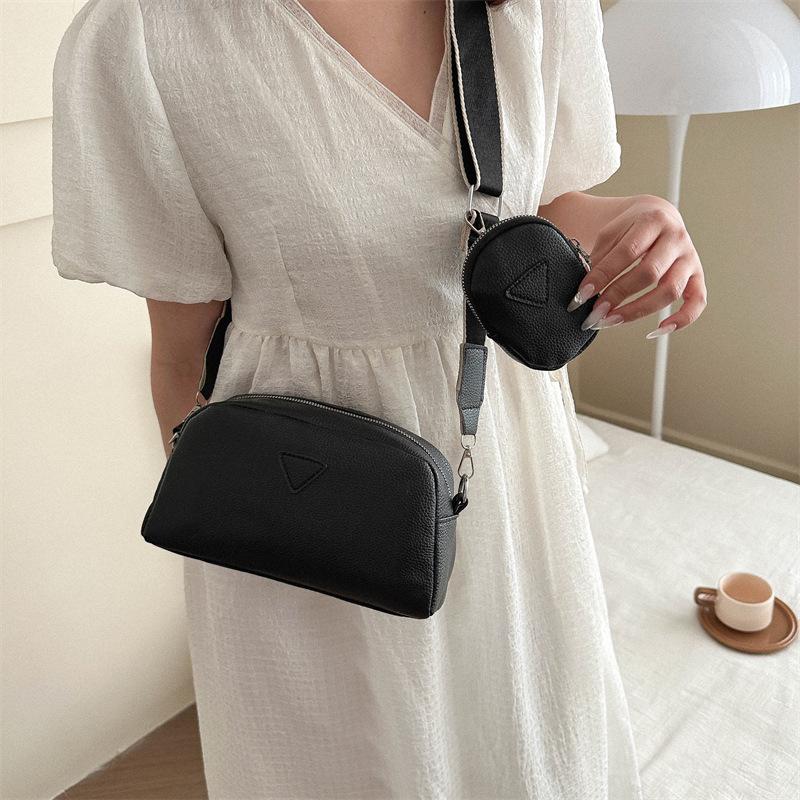 2024 Spring Fashion Crossbody Bag: Simple Design, PU Material, Trendy Women's Shoulder Bag