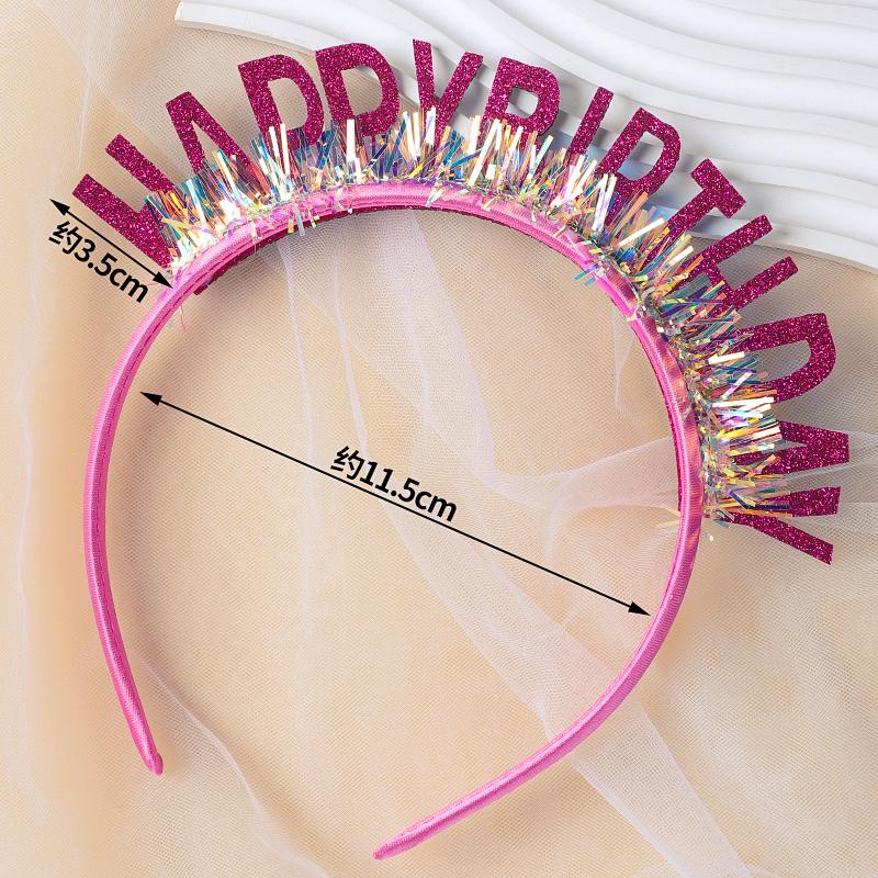 Irisierendes Diamantperlen-Geburtstags-Stirnband & Hut Party-Accessoires