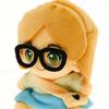 Eco-friendly Soft Materials Customize Weighted Glasses-style Q Plush Toy  Cute Sitting Posture Stuffed Doll for Kids